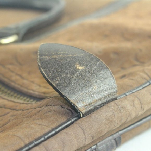 Dior Brown Embossed Nubuck Suede Trotter Duffle Bag 3DD918K - Picture 8 of 11